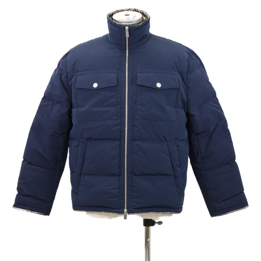 HERMES Sellier Button Down Jacket Navy Size 50