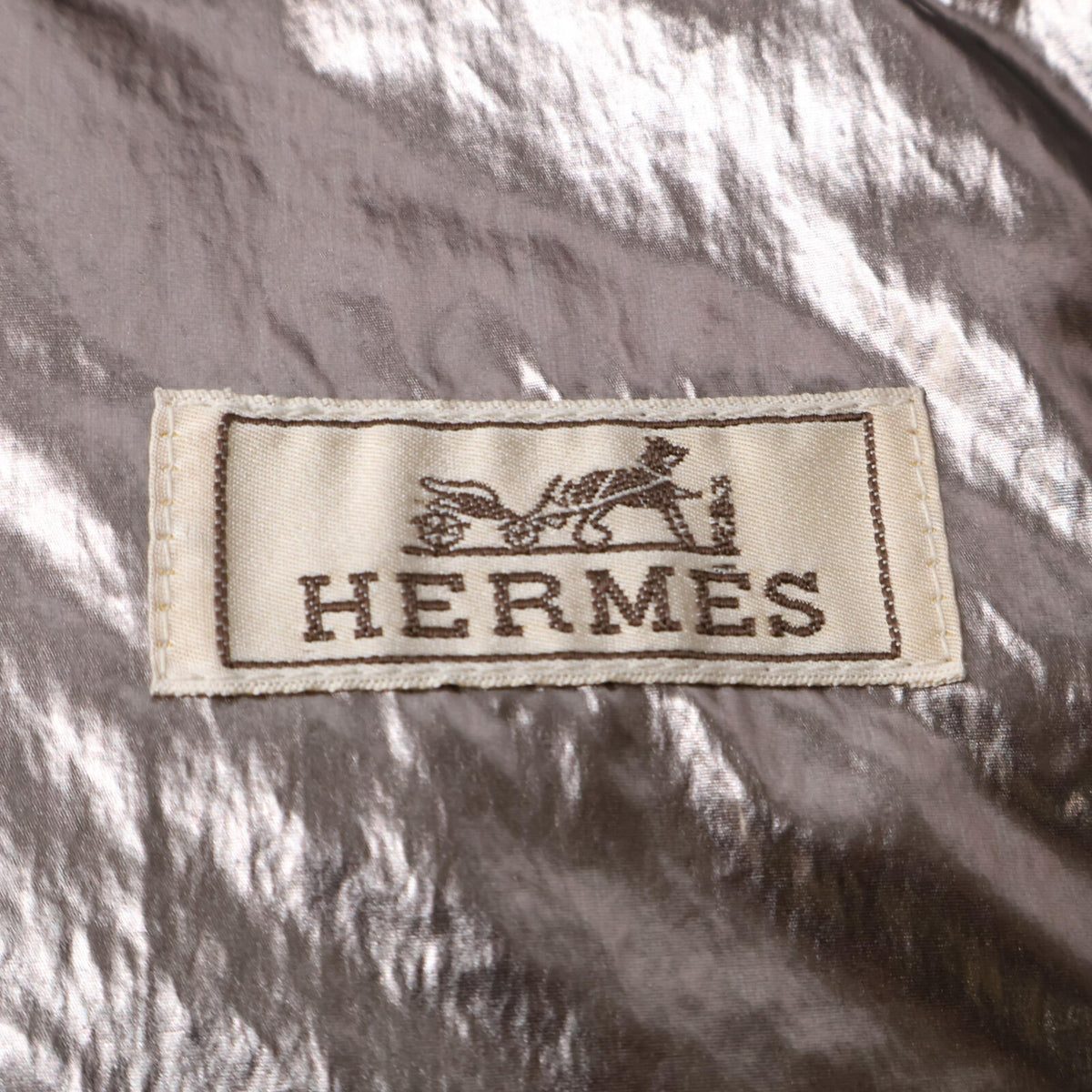 HERMES Sellier Button Down Jacket Navy Size 50
