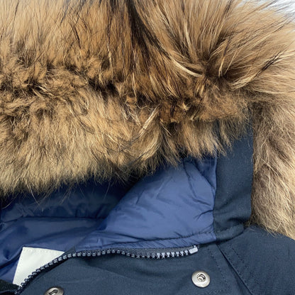 PYRENEX HMK009 Navy Annecy Fur Down Jacket Size S