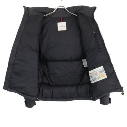 MONCLER MONTGENEVRE Wool Hooded Down Jacket Gray Size 1