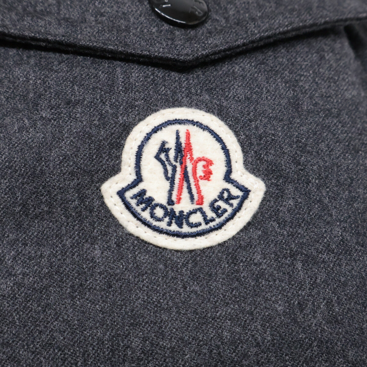MONCLER MONTGENEVRE Wool Hooded Down Jacket Gray Size 1