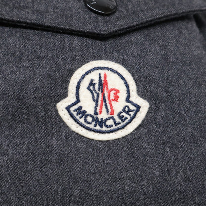 MONCLER MONTGENEVRE Wool Hooded Down Jacket Gray Size 1