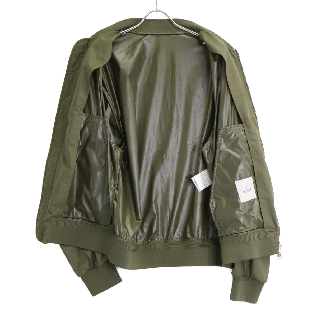 MONCLER BHARANI Bomber Jacket Khaki Green Size 4
