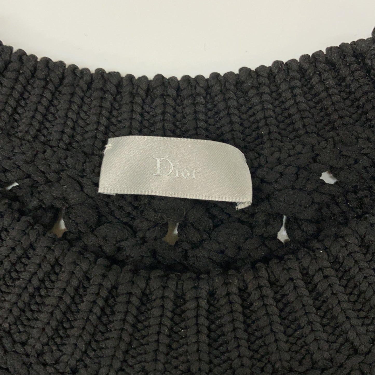 Dior HOMME Black Openwork Knit Sweater Size XS