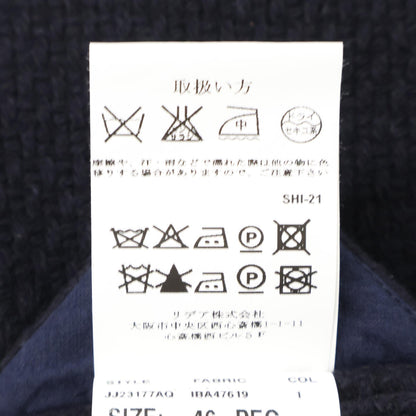 LARDINI JJ23177AQ Navy Wool Chester Coat Size 46