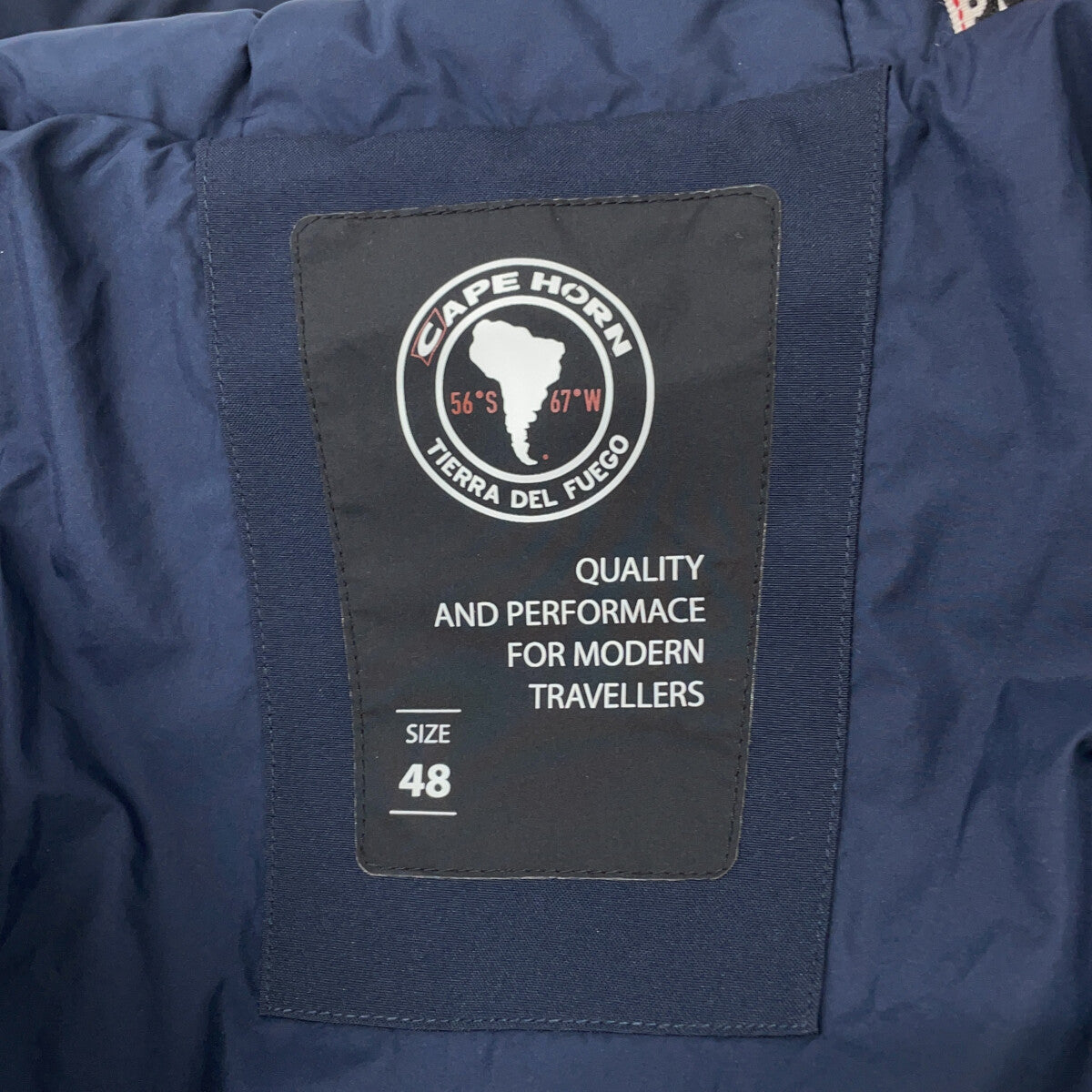 CAPE HORN Navy Tilomonte Down Coat Size 48