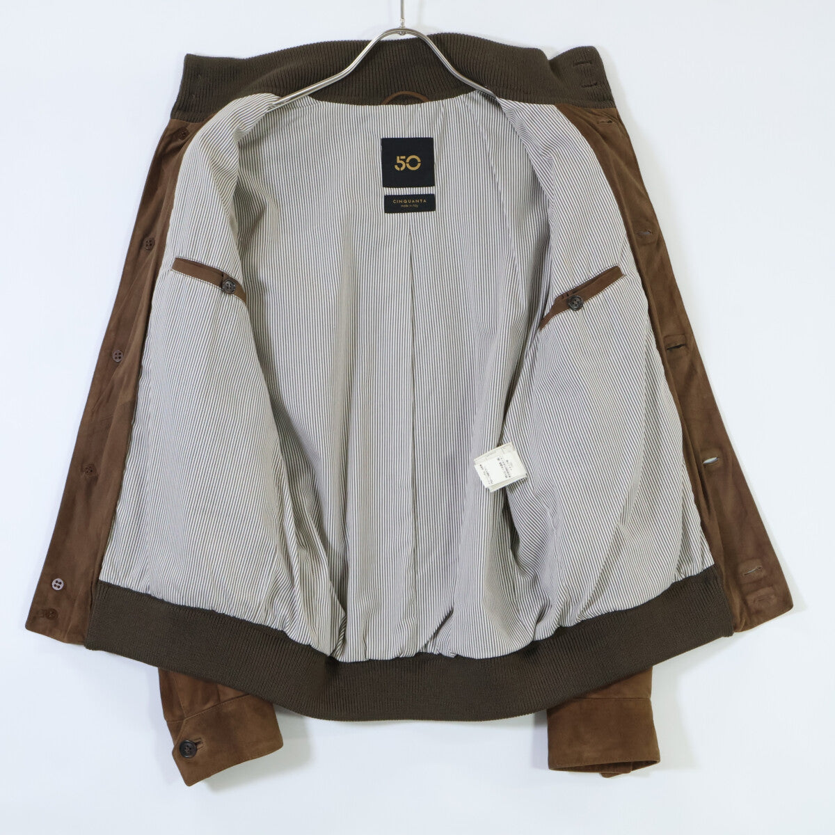 Cinquanta Brown Goat Suede Driving Jacket Size 44