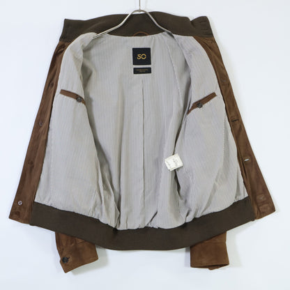 Cinquanta Brown Goat Suede Driving Jacket Size 44