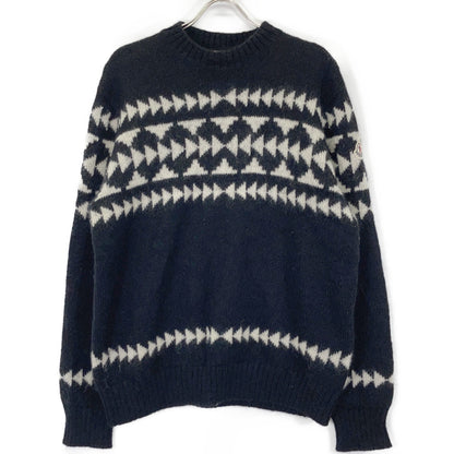 MONCLER Patterned Mohair Blend Crewneck Sweater Size L