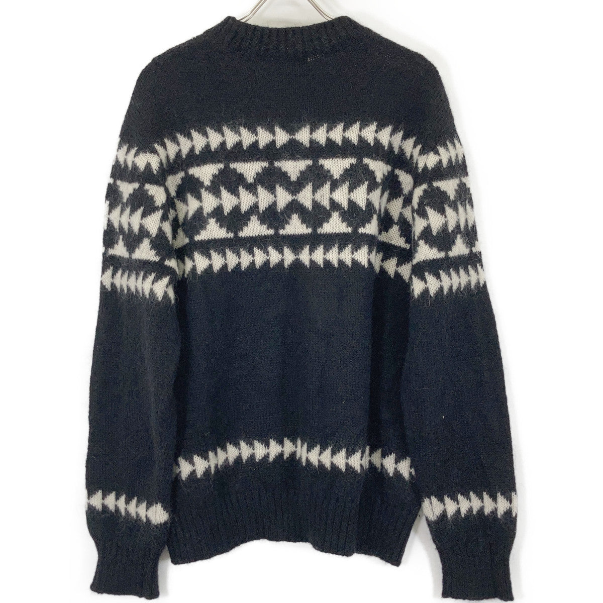 MONCLER Patterned Mohair Blend Crewneck Sweater Size L
