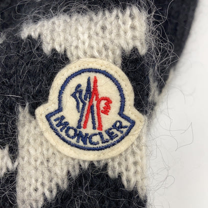 MONCLER Patterned Mohair Blend Crewneck Sweater Size L