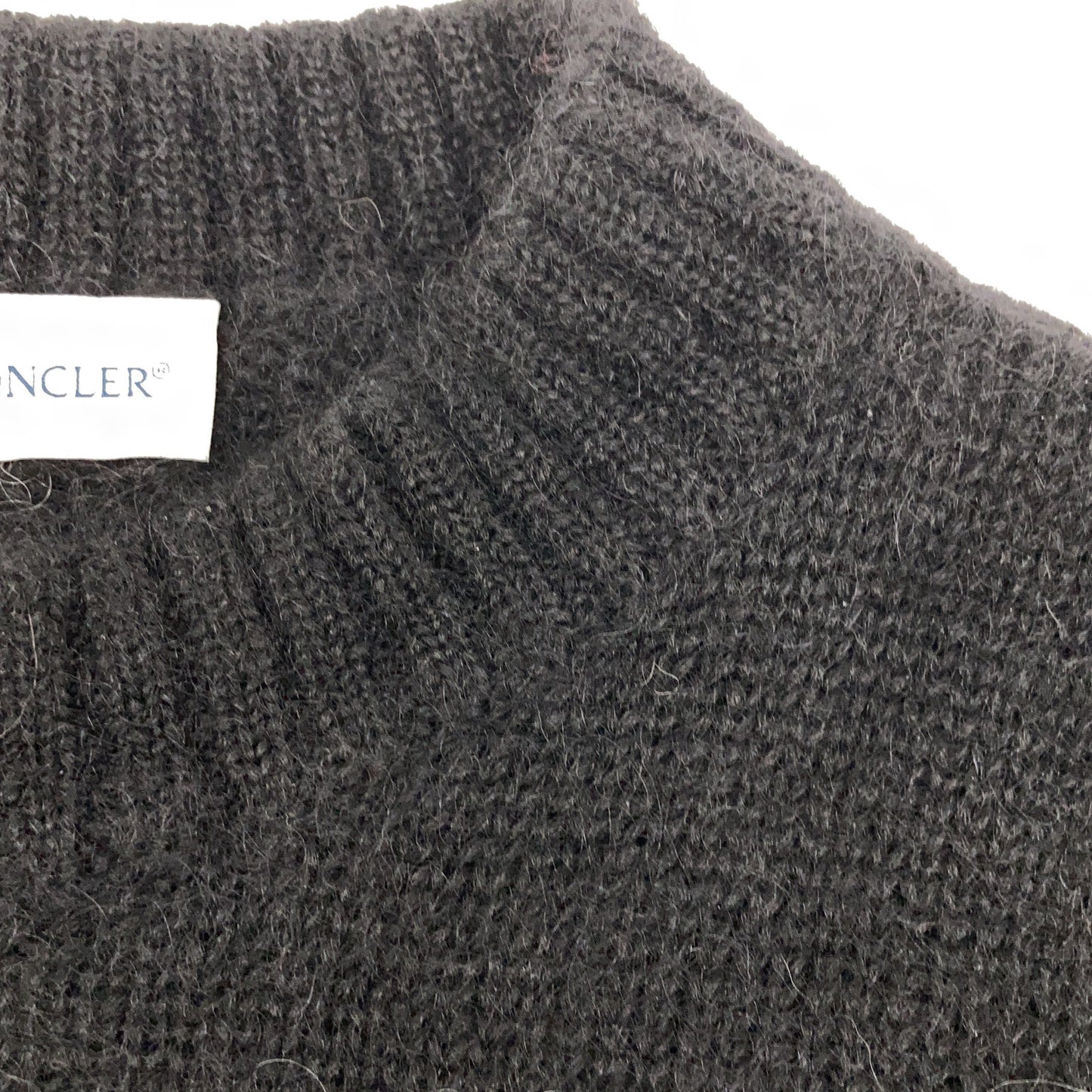 MONCLER Patterned Mohair Blend Crewneck Sweater Size L