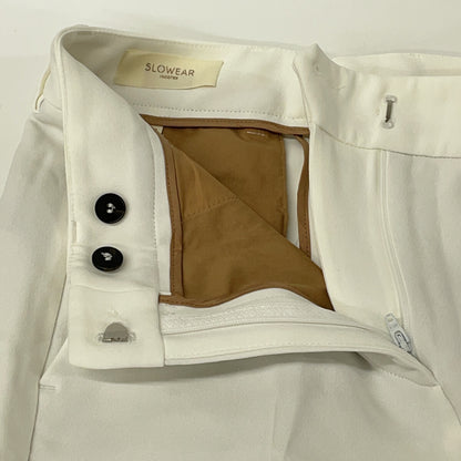 INCOTEX SLOWEAR White Rayon Center Press Pants Size 38
