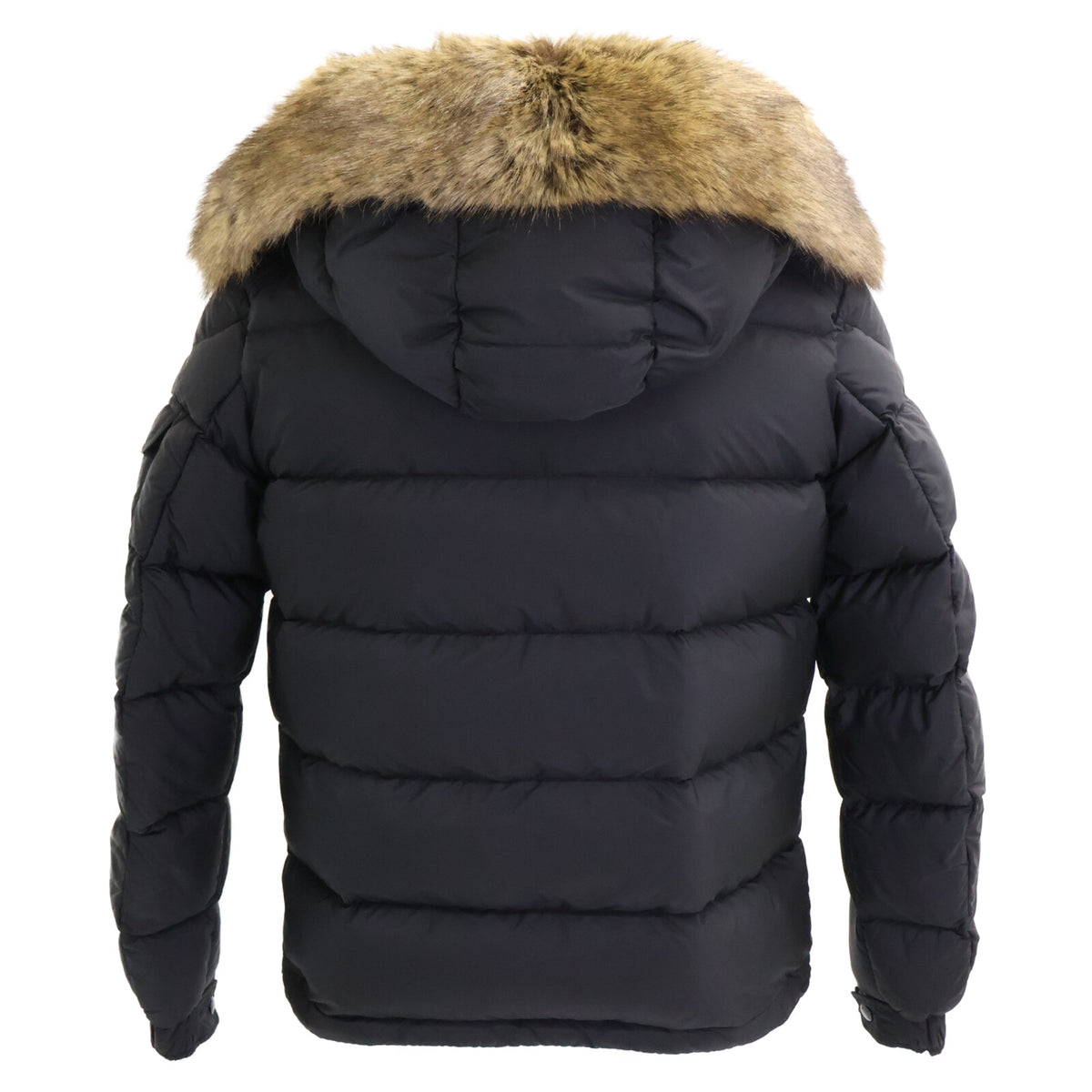 MONCLER MAYAF 23' Removable Hood/Fur Jacket Black Size 2