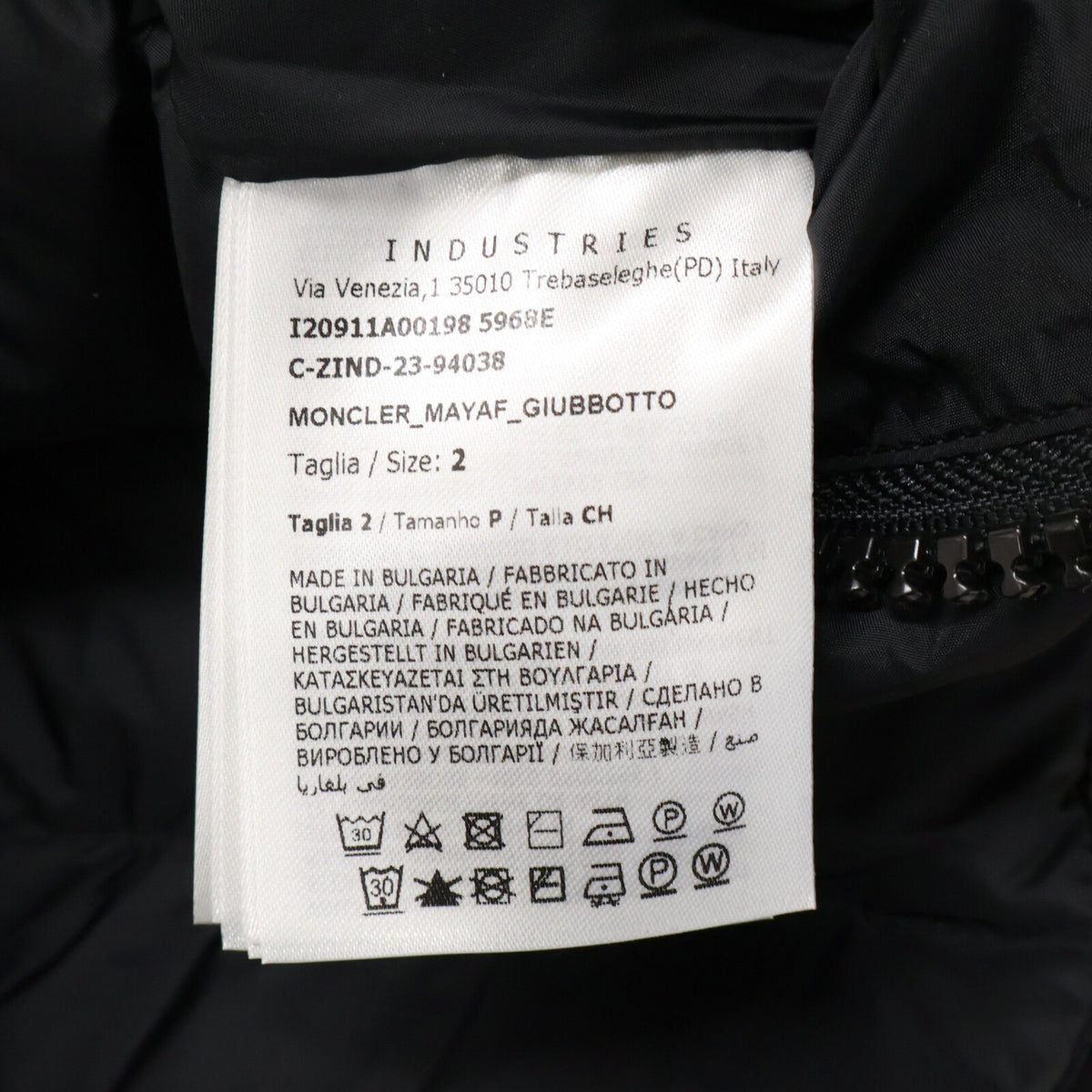 MONCLER MAYAF 23' Removable Hood/Fur Jacket Black Size 2
