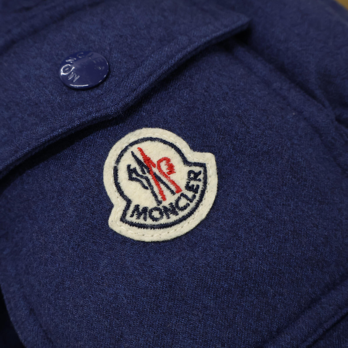 MONCLER MONTGENEVRE Wool Down Jacket Navy Size 0