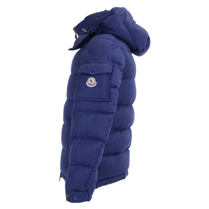 MONCLER MONTGENEVRE Wool Down Jacket Navy Size 0