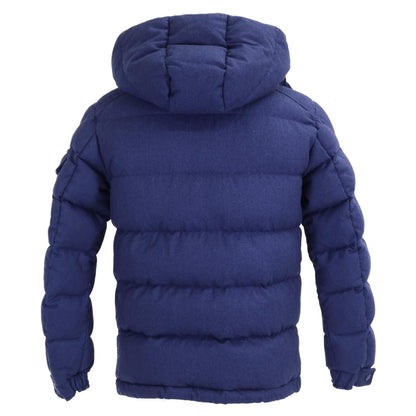 MONCLER MONTGENEVRE Wool Down Jacket Navy Size 0