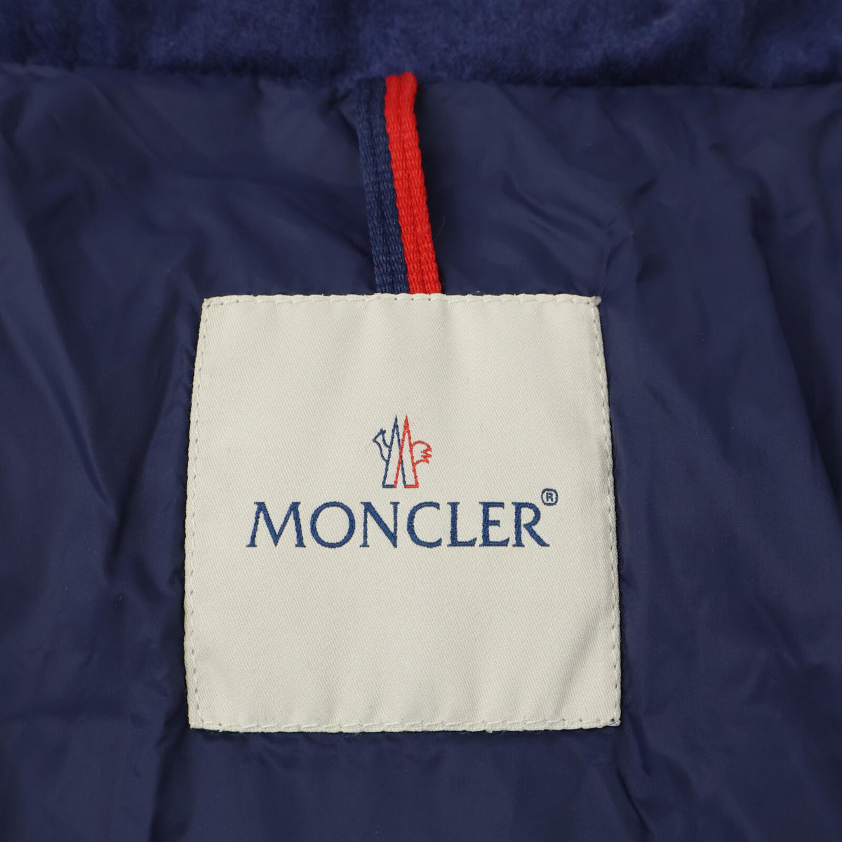 MONCLER MONTGENEVRE Wool Down Jacket Navy Size 0