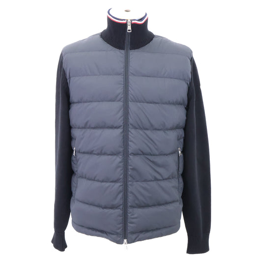MONCLER 2025 TRICOT CARDIGAN Knit/Down Jacket Black Size M