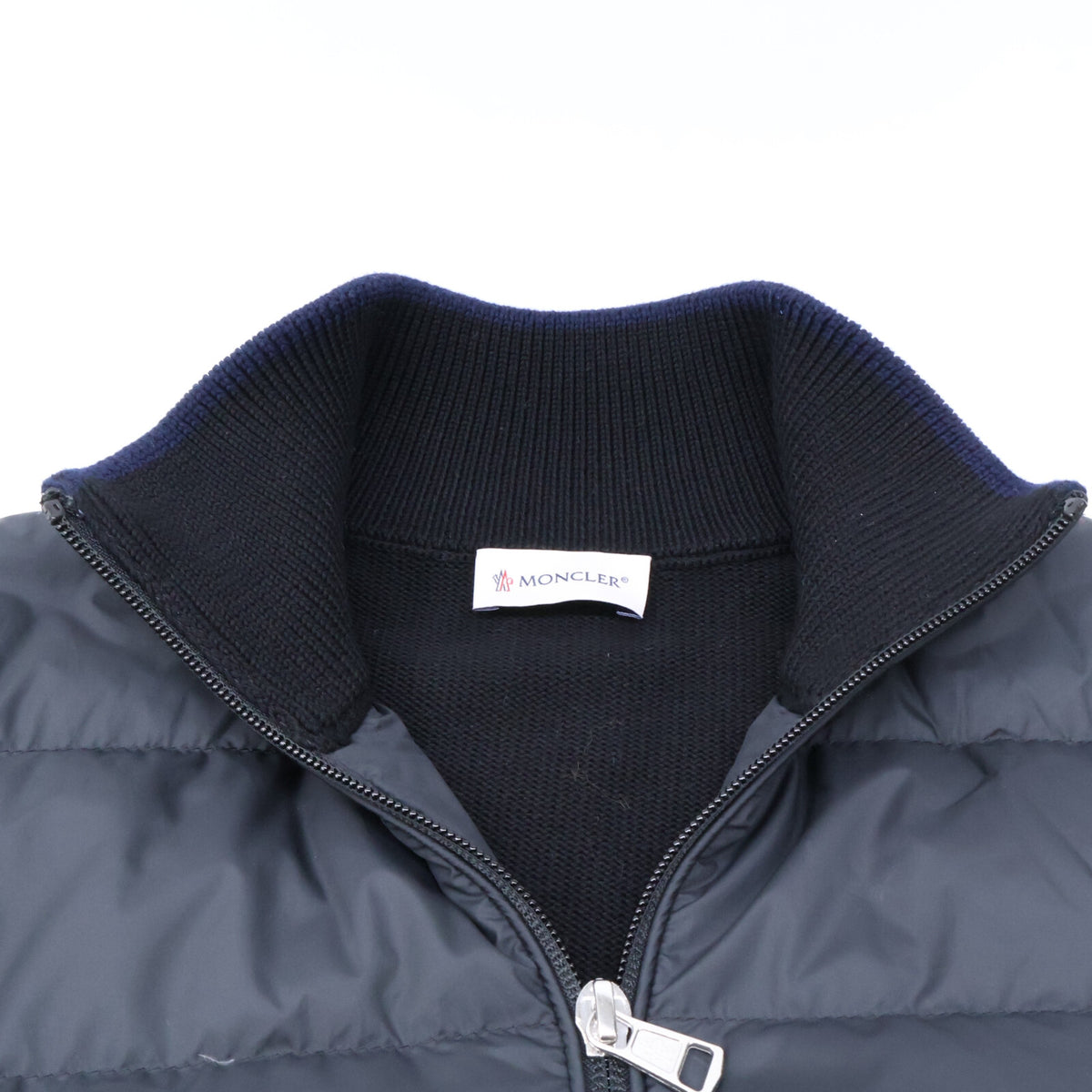 MONCLER 2025 TRICOT CARDIGAN Knit/Down Jacket Black Size M
