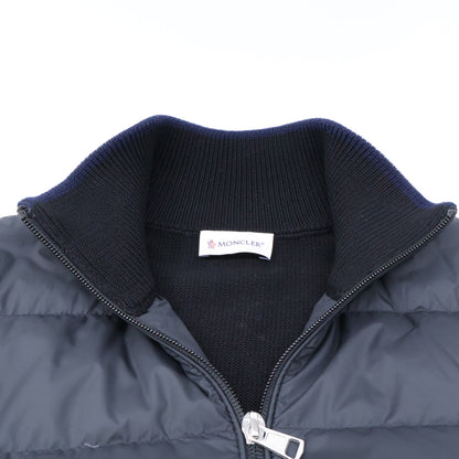 MONCLER 2025 TRICOT CARDIGAN Knit/Down Jacket Black Size M