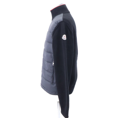 MONCLER 2025 TRICOT CARDIGAN Knit/Down Jacket Black Size M