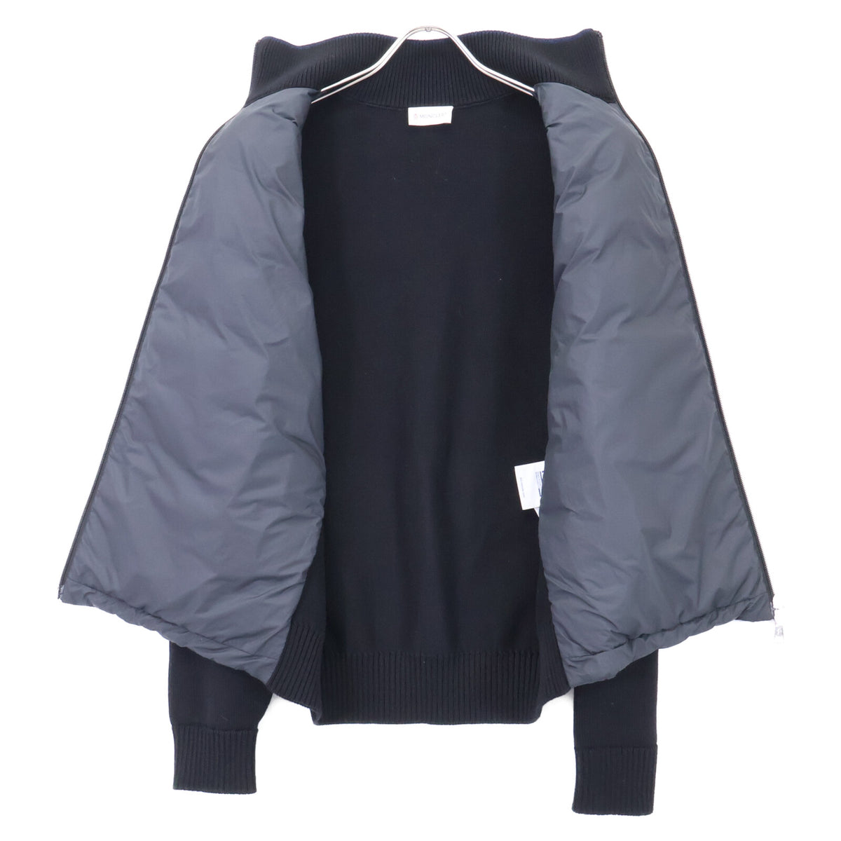 MONCLER 2025 TRICOT CARDIGAN Knit/Down Jacket Black Size M
