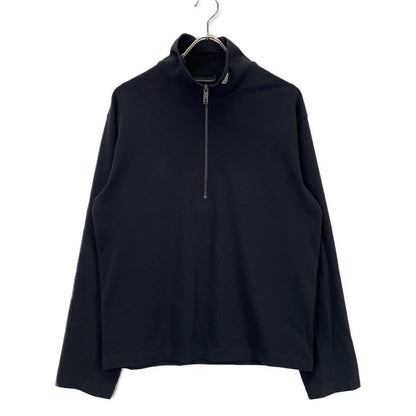 EMPORIOARMANI Black Mock Neck Partial-Zip Sweater Size XS
