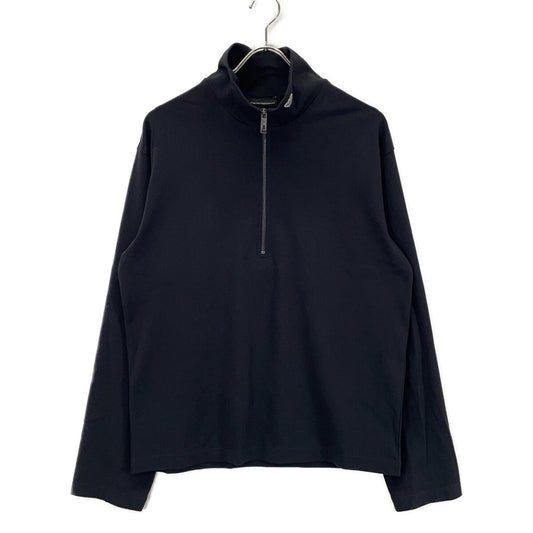 EMPORIOARMANI Black Mock Neck Partial-Zip Sweater Size XS