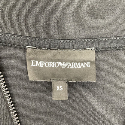EMPORIOARMANI Black Mock Neck Partial-Zip Sweater Size XS