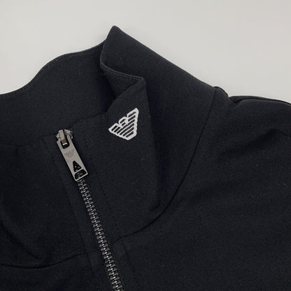 EMPORIOARMANI Black Mock Neck Partial-Zip Sweater Size XS