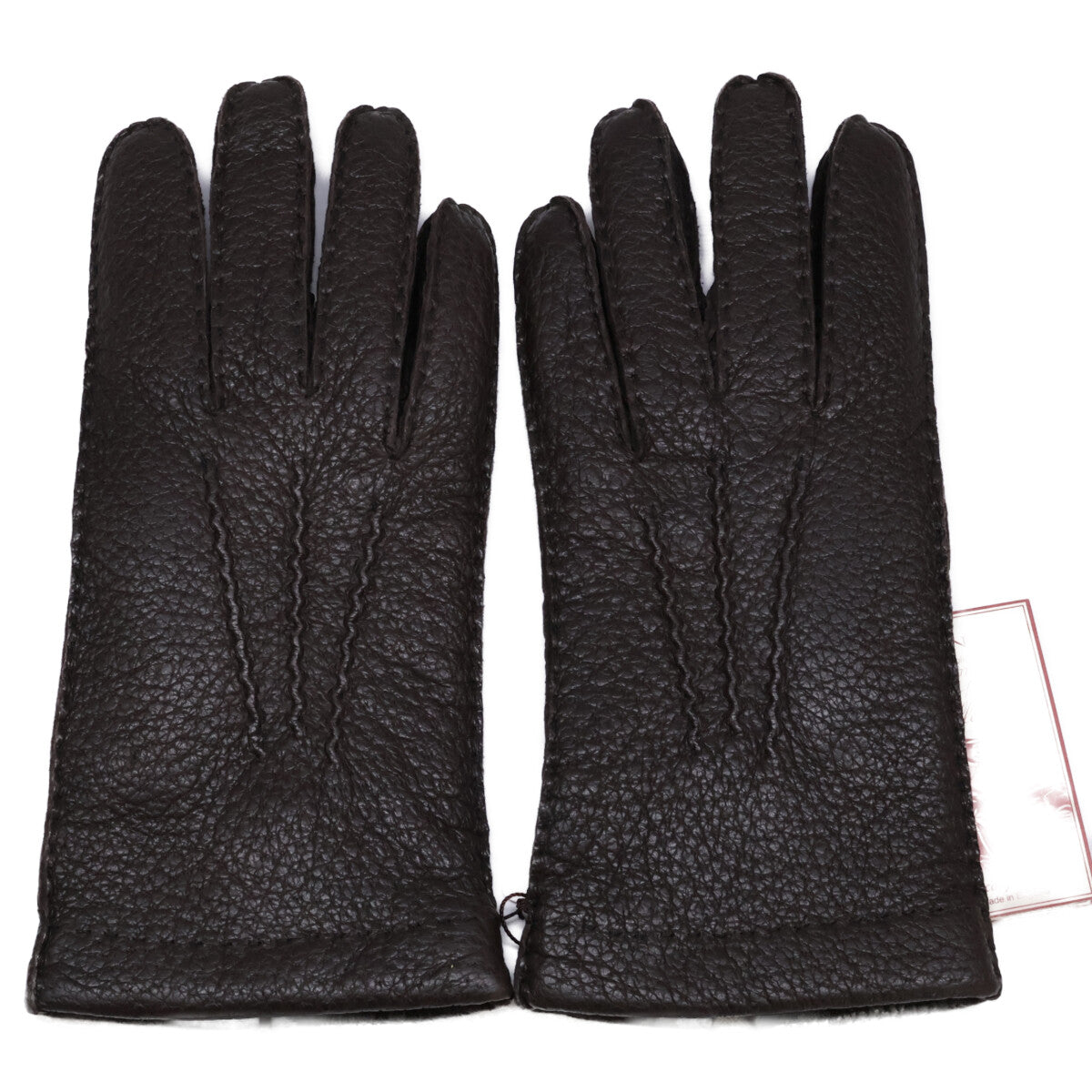DENTS Cashmere Lined Peccary Gloves Bark Size 7