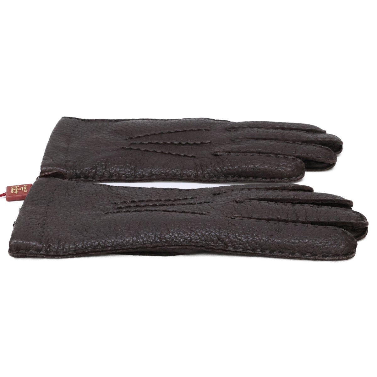 DENTS Cashmere Lined Peccary Gloves Bark Size 7