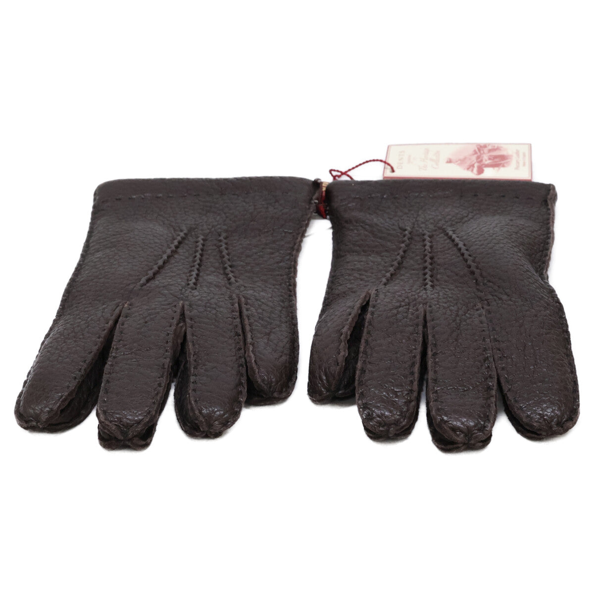 DENTS Cashmere Lined Peccary Gloves Bark Size 7