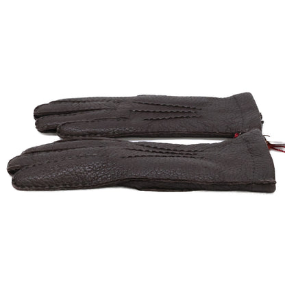 DENTS Cashmere Lined Peccary Gloves Bark Size 7