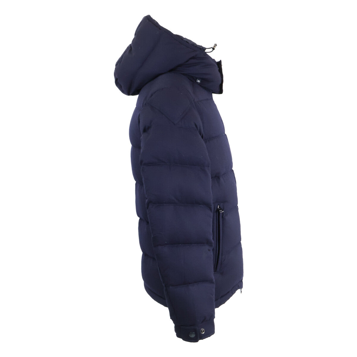 MONCLER MONTGENEVRE Wool Hooded Down Jacket Navy Blue Size 1