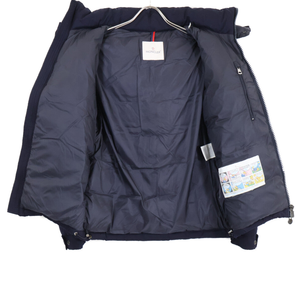 MONCLER MONTGENEVRE Wool Hooded Down Jacket Navy Blue Size 1