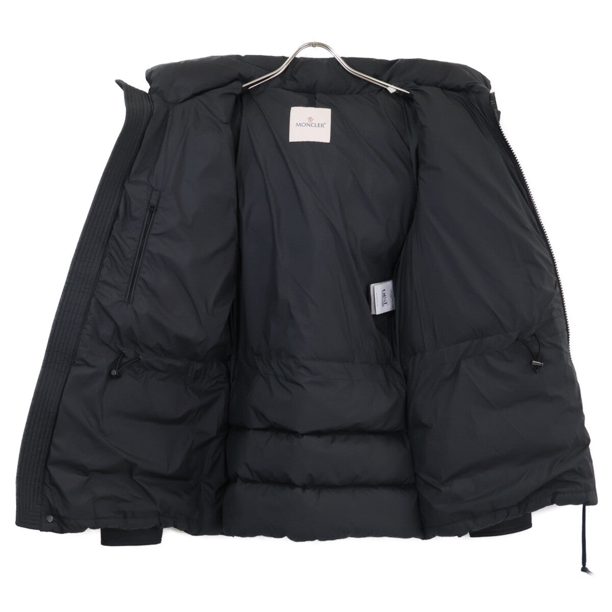 MONCLER CHEVREUSE Fur Hooded Down Jacket Black Size 1