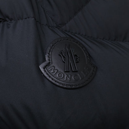 MONCLER CHEVREUSE Fur Hooded Down Jacket Black Size 1