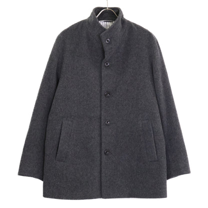 MELROSE Gray Lamb Wool Blend Stand Collar Coat Size 5