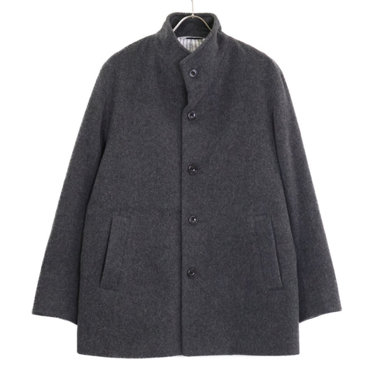 MELROSE Gray Lamb Wool Blend Stand Collar Coat Size 5