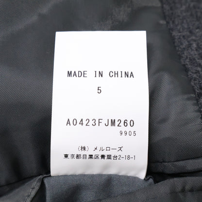 MELROSE Gray Lamb Wool Blend Stand Collar Coat Size 5