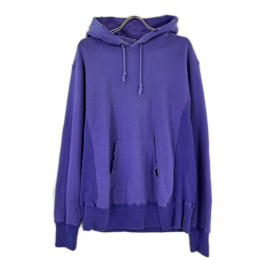 Champion 70s Distressed Hoodie Purple Size L