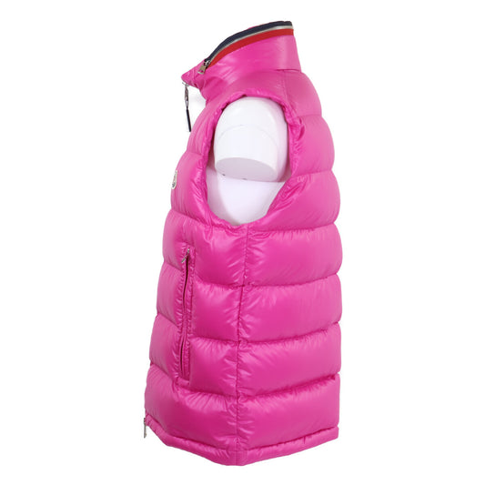 MONCLER 23' OUSE Packable Hood Nylon Down Vest Pink Size 2