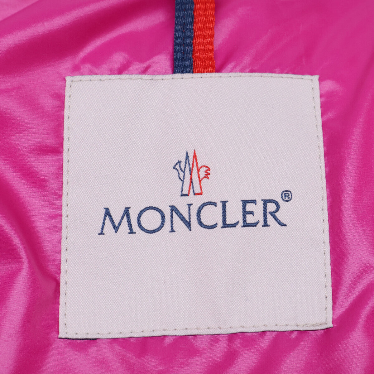 MONCLER 23' OUSE Packable Hood Nylon Down Vest Pink Size 2