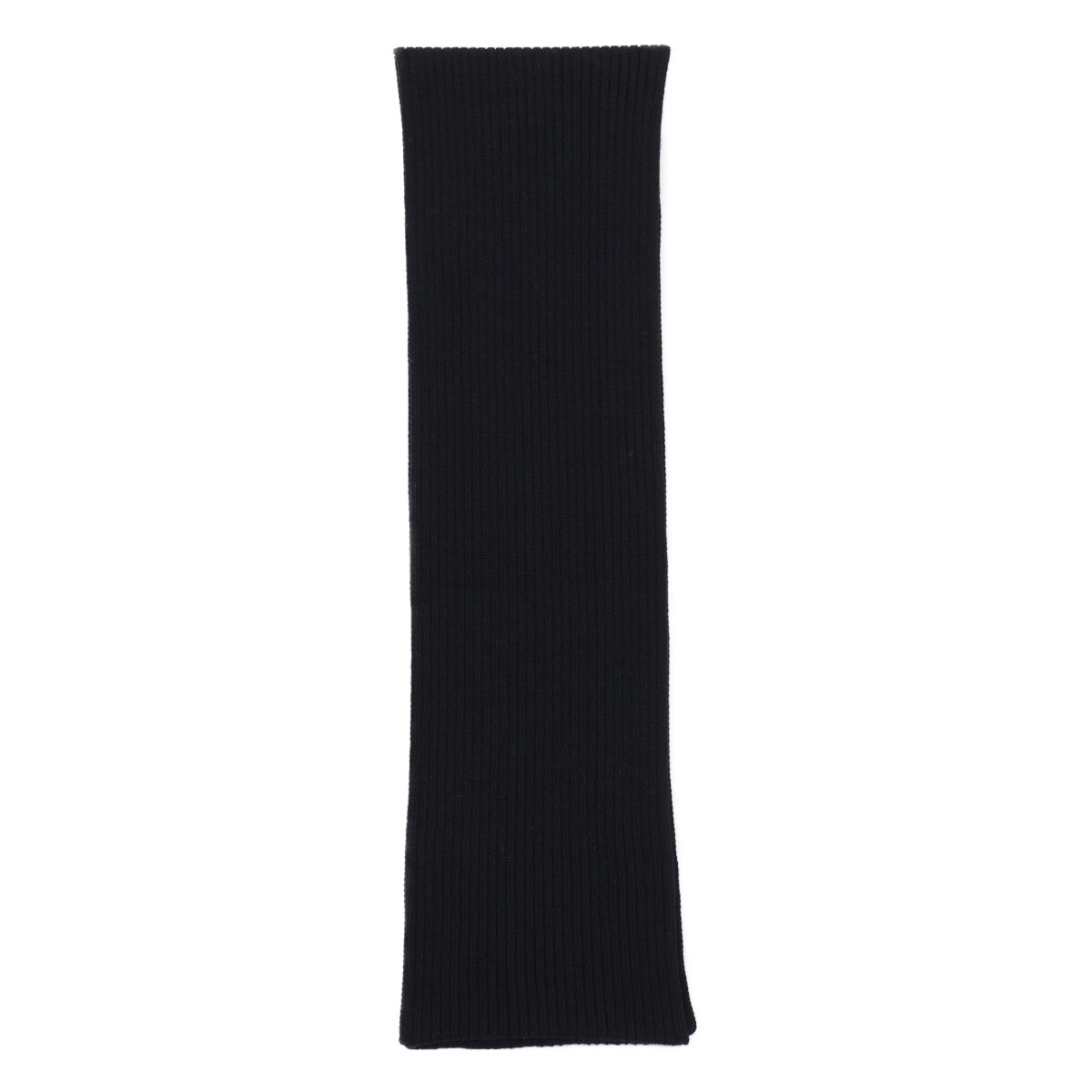 PRADA SPORT Black Rib Knit Scarf