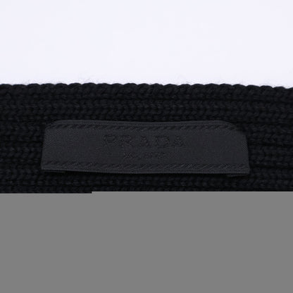 PRADA SPORT Black Rib Knit Scarf