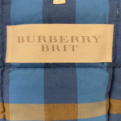 BURBERRY BRIT Blue Horse Embroidered Down Jacket Size L