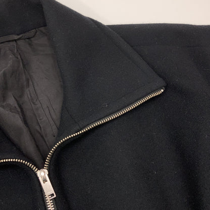 YOAK FW25 Navy Melton Stand Collar Zip Blouson Jacket Size 2